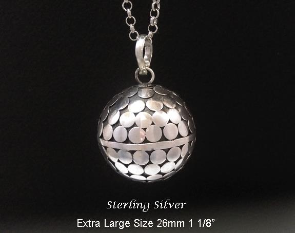 Harmony Necklace with Large 26mm Sterling Silver Harmony Ball - Click Image to Close